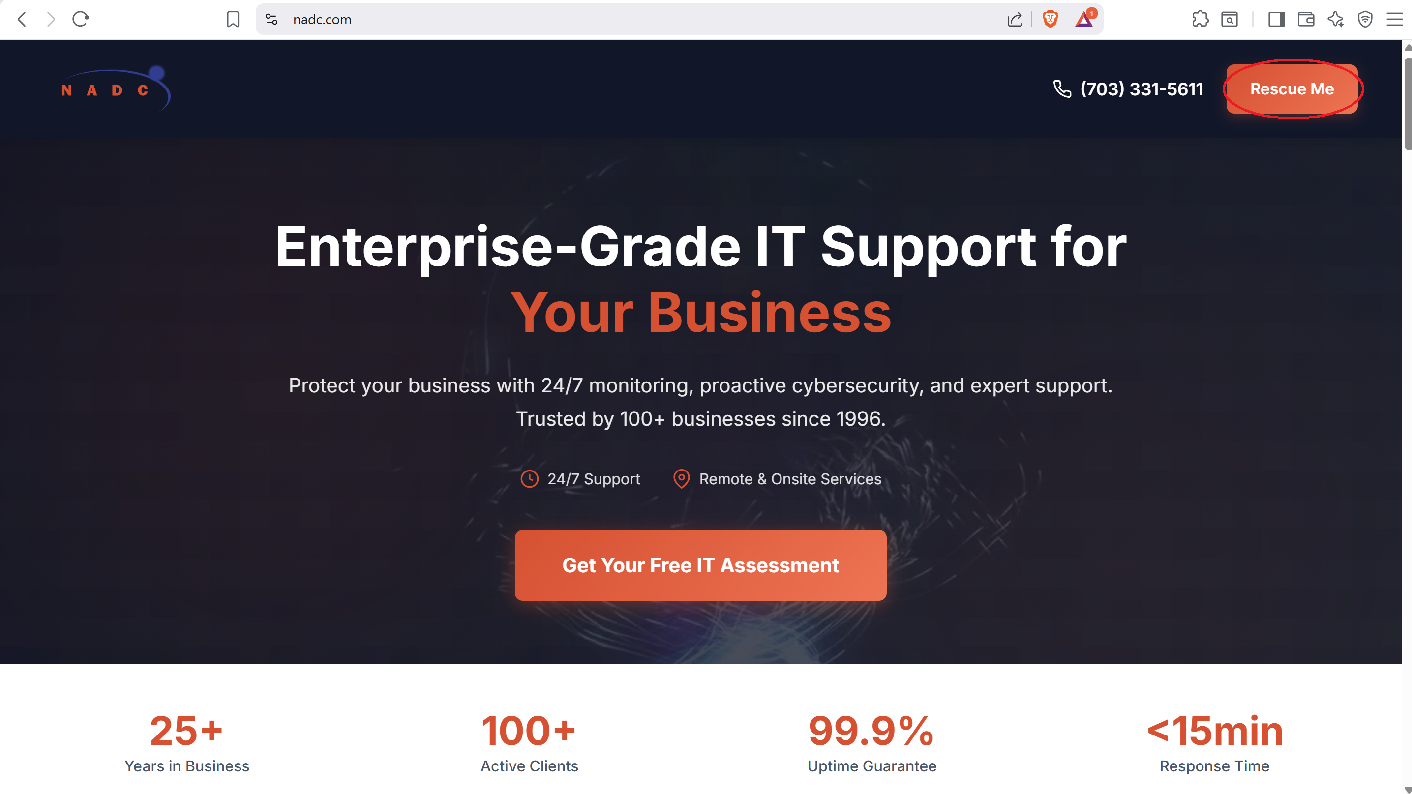 Click Rescue Me on nadc.com